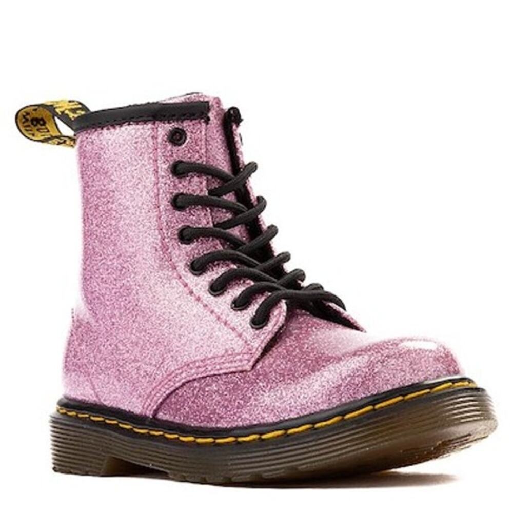 Dr. Martens 1460 8-Eye Glitter Boot - Toddler - Pink Size 8